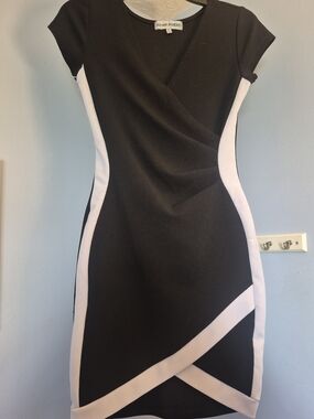 Almost Famous Black & White Mini Dress Size M